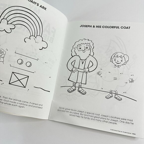 2/$6 My Favorite Bible Stories Dot-to-Dot Coloring Book-Ages 2-5 - Picture 3 of 11